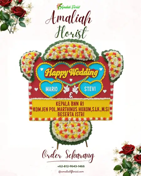 Papan Bunga Pernikahan Lawu